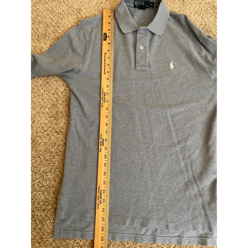 Polo Ralph Lauren Men's Long Sleeve Polo Shirt Small Blue Pique White Pony Logo